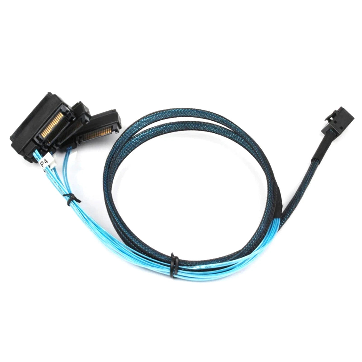 1M Mini SAS HD SFF-8643 to 4 SAS SFF-8482 Forward Breakout Cable