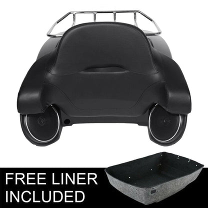Matte Black Trunk Luggage Rack Pad Speakers for Harley Road Glide (2014–2026)
