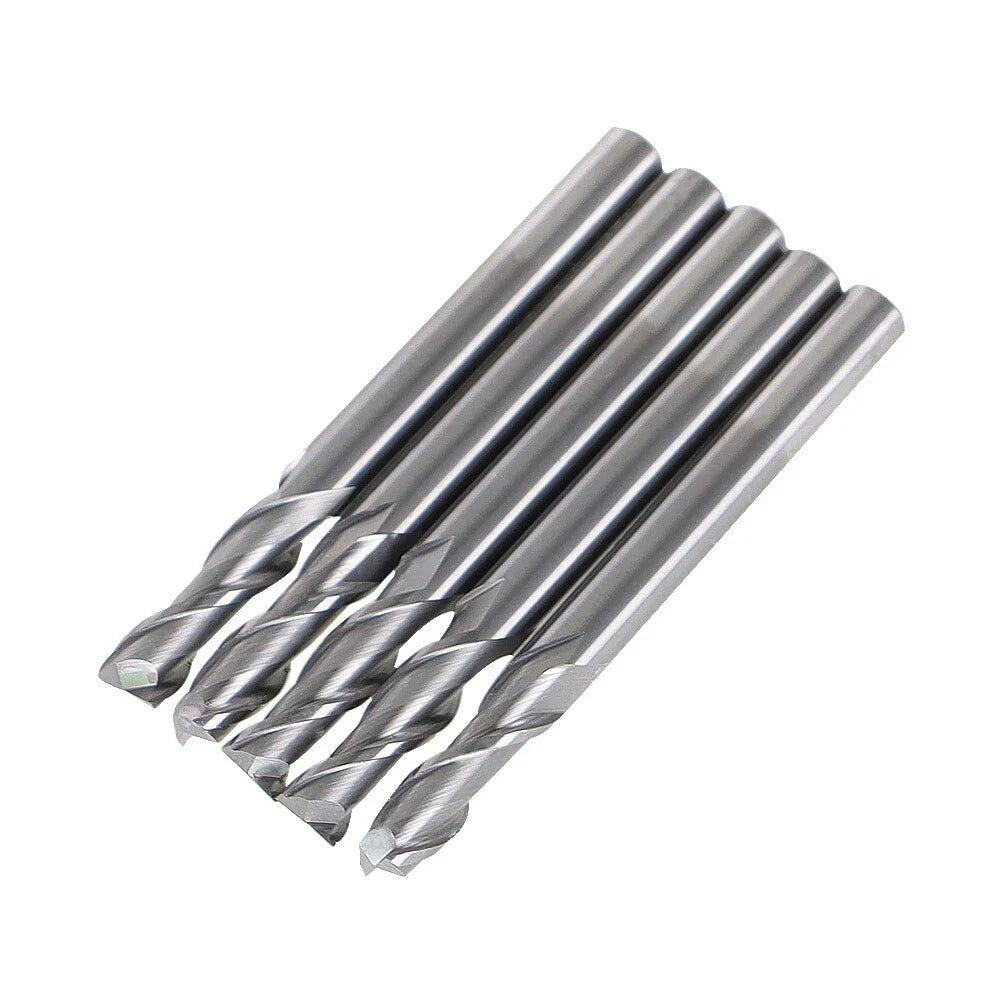 5 Pcs 3/16" 2 Flute Carbide End Mill for Various Applications (USA)