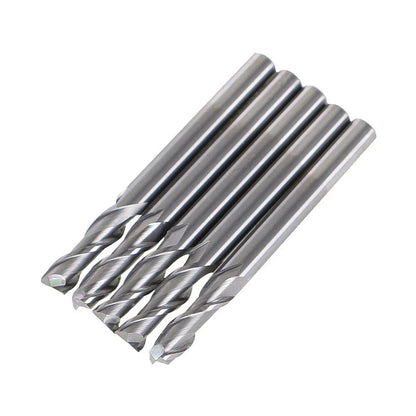 5 Pcs 3/16" 2 Flute Carbide End Mill for Various Applications (USA)