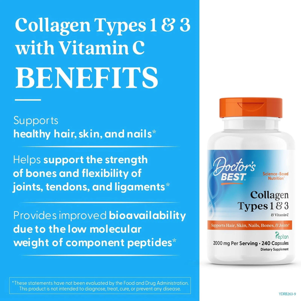 Collagen Peptides for Doctor's Best (240 Count)