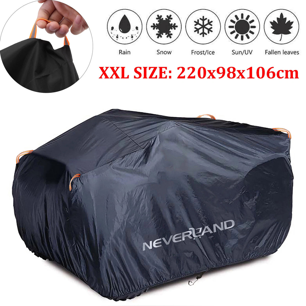 ATV Cover Waterproof UV Sun Storage for Yamaha Wolverine 350 450 (NEVA22505XXL)