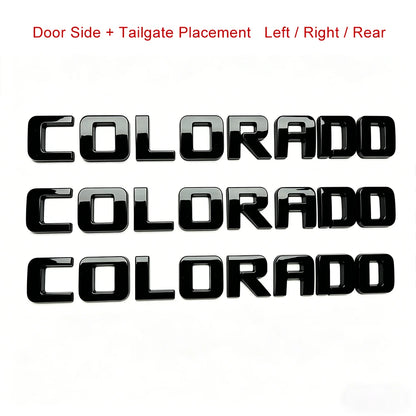3Pcs Black Side Door Emblems Badge for Colorado (2007–2020)