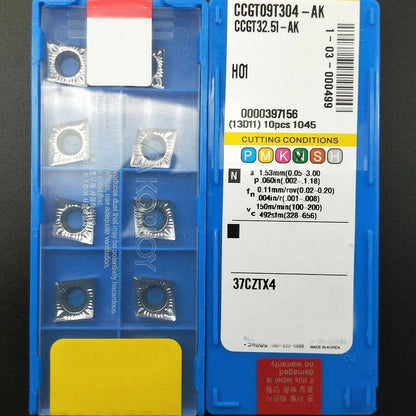 CNC Insert Set of 3 CCGT09T304-AK H01 CCGT3(2.5)1-AK for Automotive