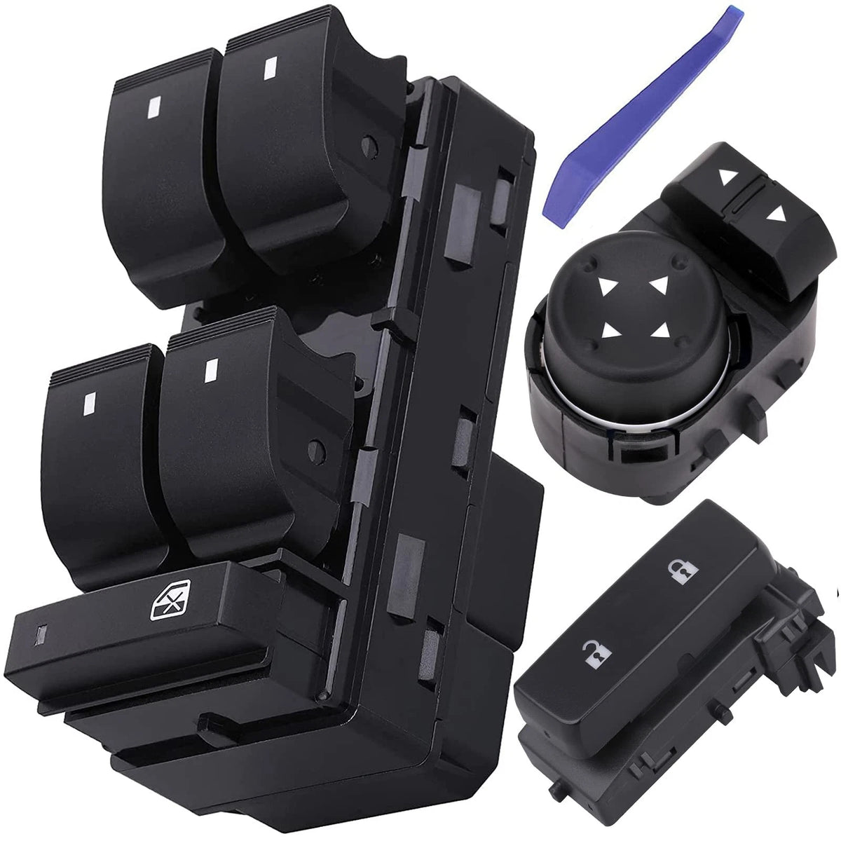 Power Window Control Switch Button for Front Driver Side Door (2010–2020)