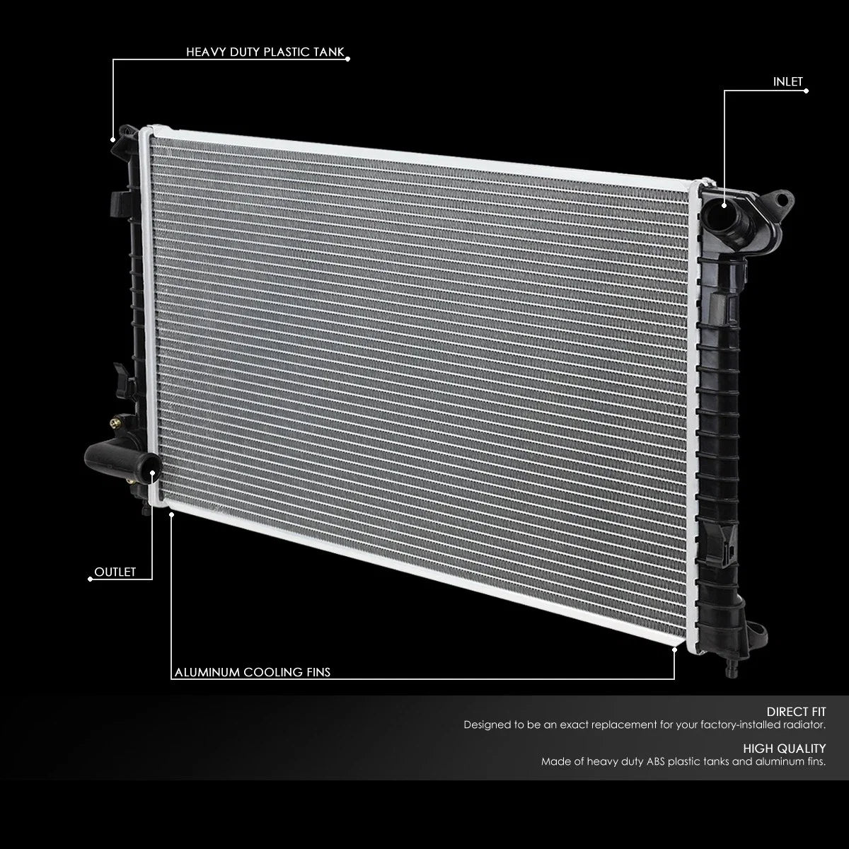 Aluminum Core Cooling Radiator for Mini Cooper (2002–2006) DPI 2747