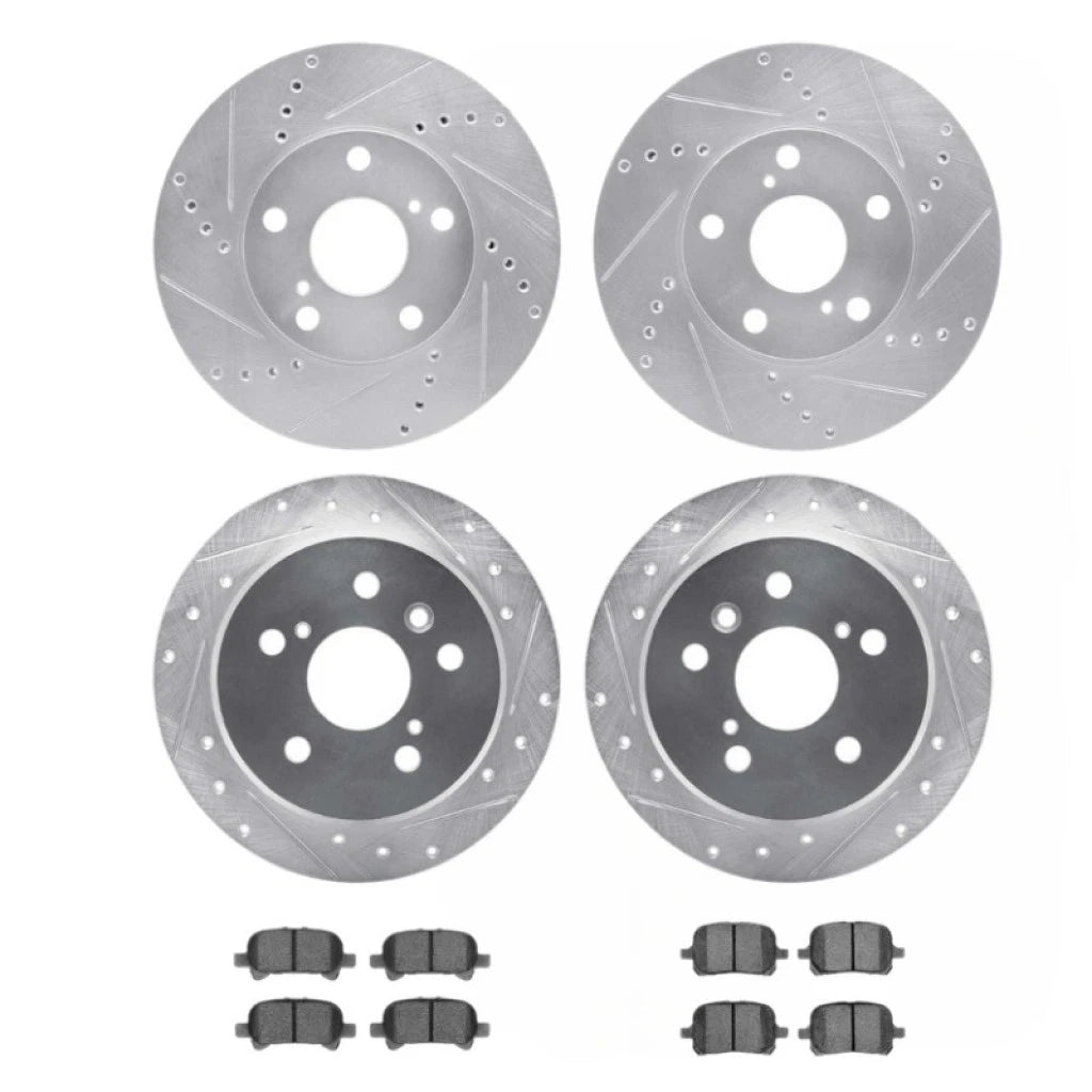Rotor Set with Brake Pads for Toyota Camry (2000–2001) ALX-PAU-DF-7514-76157-CLA2
