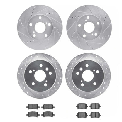Rotor Set with Brake Pads for Toyota Camry (2000–2001) ALX-PAU-DF-7514-76157-CLA2