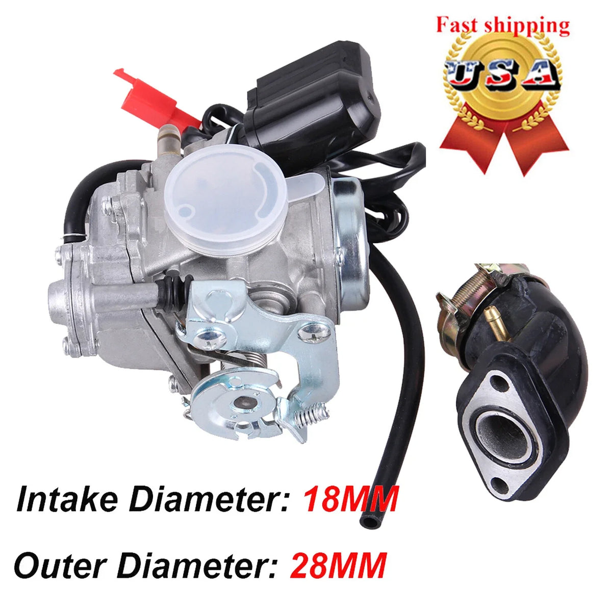 Carburetor 18mm for Sunl Roketa JCL Taotao Baja 49cc 50cc GY6 Scooter Moped