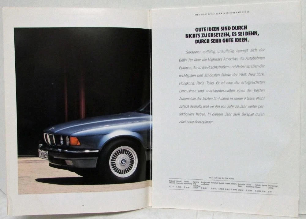 BMW 7-Series Sales Brochure (1992) - German Text