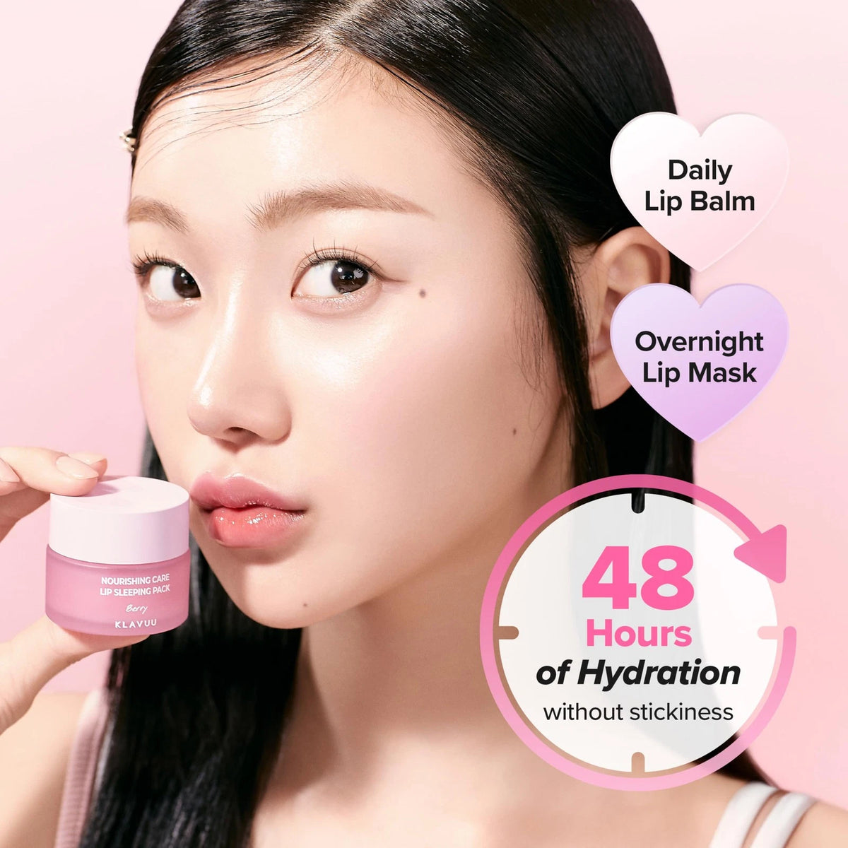 Lip Mask Set for Klavuu (2PCS) - Overnight Deep Berry & Vanilla 0.7 Ounce