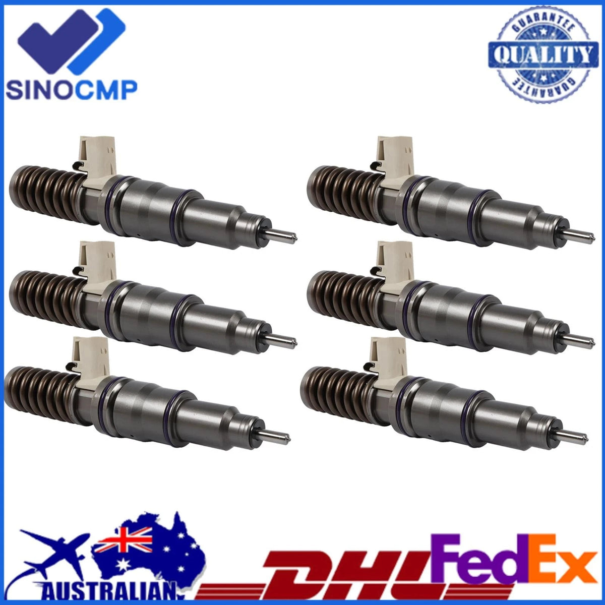 6PCS Diesel Fuel Injector for Volvo D12 Engine (22172535, 20530081, 20847327)