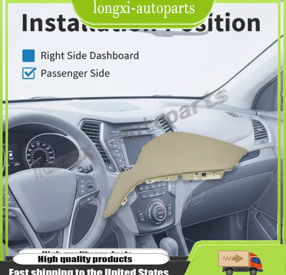 Beige Dashboard Pad Cover for Hyundai Santa Fe (2013–2019) 847602W100VYN, 847604Z000VYN