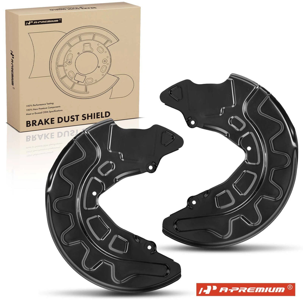 2X Brake Dust Shield Front for Audi A3 (2015–2020) - 5Q0615311G, 5Q0615312G