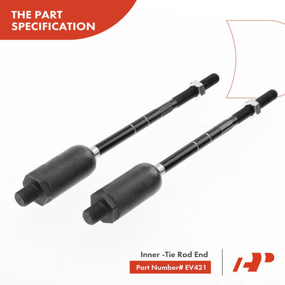 Set of 4 Inner & Outer Tie Rods for Ford Explorer Mercury Mountaineer (2002–2003) EV421, ES3461