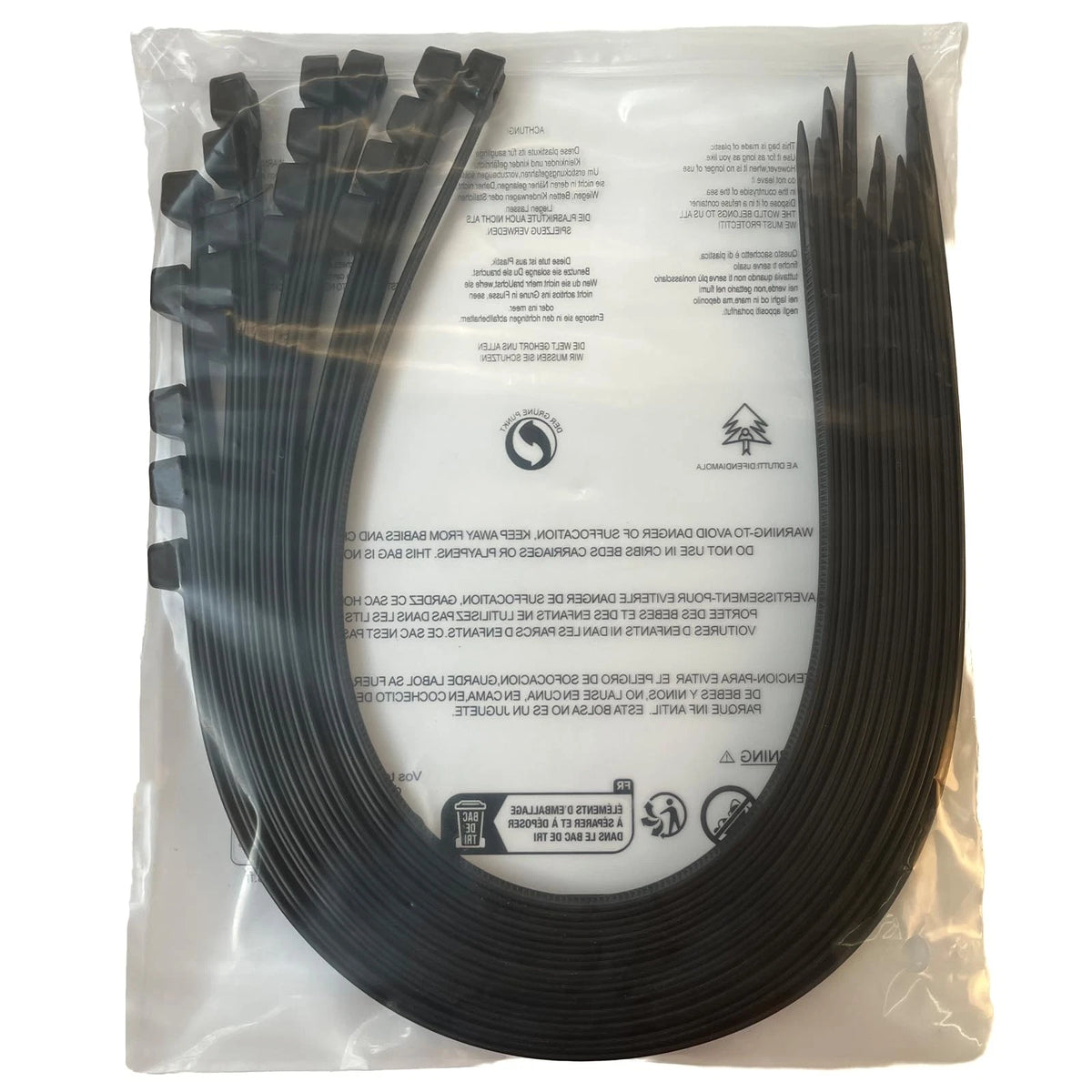 Set of 4 Extra Long Zip Ties for Automotive Use (48 Inch, 175 lbs)