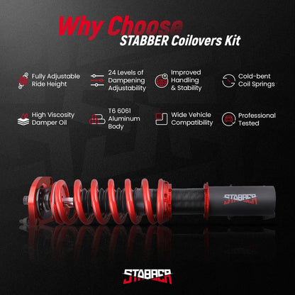 Stabber 24 Way Damper Coilovers Suspension Lowering Kit for Ford Mustang (1994–2004)