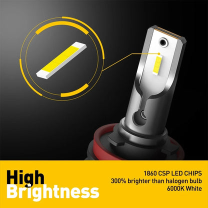 AUXITO H11 H9 H8 LED Headlight Bulbs for Low Beam Fog Light (48W 32000LM 6000K)