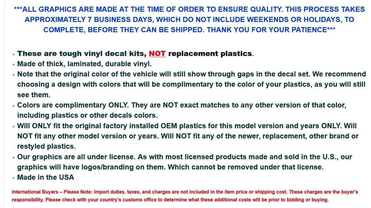 ATV Graphics Decals Stickers for Polaris Predator 500 (2003–2007)