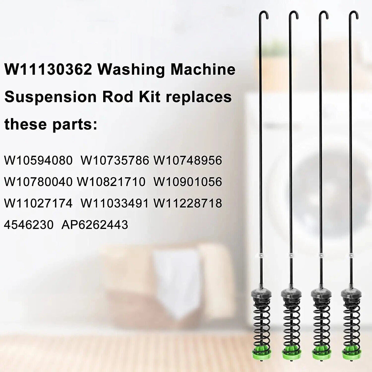 4Pcs Washer Suspension Rod Kit for Whirlpool Washing Machine