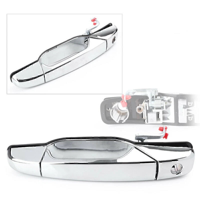 Chrome Front Driver Exterior Door Handle Bar for Chevy Silverado (2007–2013)