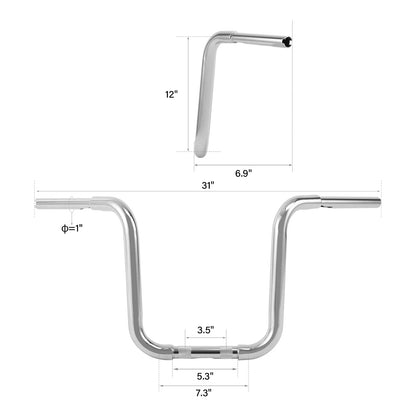 1 1/4" Ape Hanger Handlebar for Harley Heritage Softail (1990–2023)