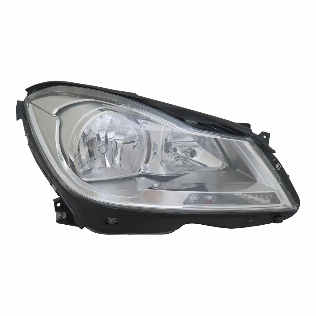 Passenger Side Headlight for Mercedes-Benz C180 (2012–2014) Chrome Bezel CLX-M0-20-9273-00-1-CL360A1, MB2503187