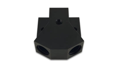 Vibrant 10893 Aluminum Y-Block Fitting -8AN x Dual -8AN OR (1/8in NPT Port)