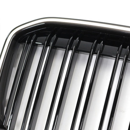 Double Slat Gloss Black Front Kidney Grille for BMW X7 (2019–2022) Grille-782-B