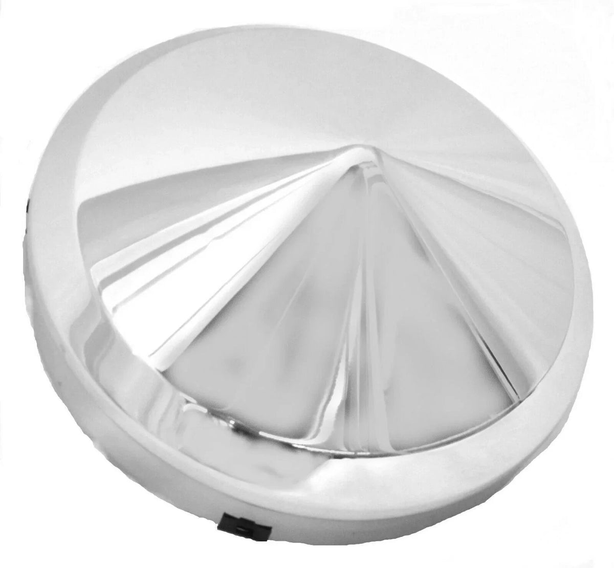 Pair of Chrome Front Hub Caps for No Notched Hubs GG#10740