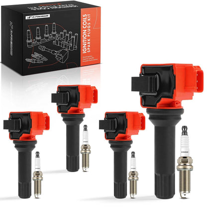 Set of 4 Ignition Coils & 4 Iridium Spark Plugs for Subaru Impreza Forester (2012–2019) - 22433AA630, UF-664
