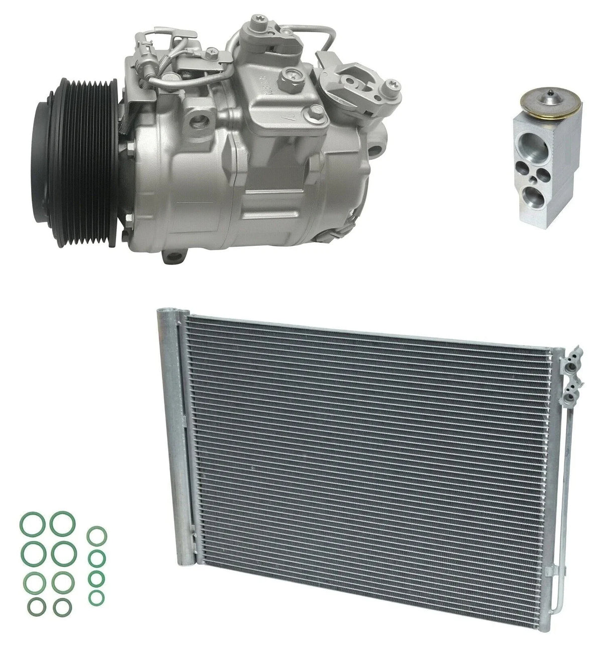 AC Compressor Kit With Condenser for BMW 535i GT 3.0L Turbo (2010–2016)