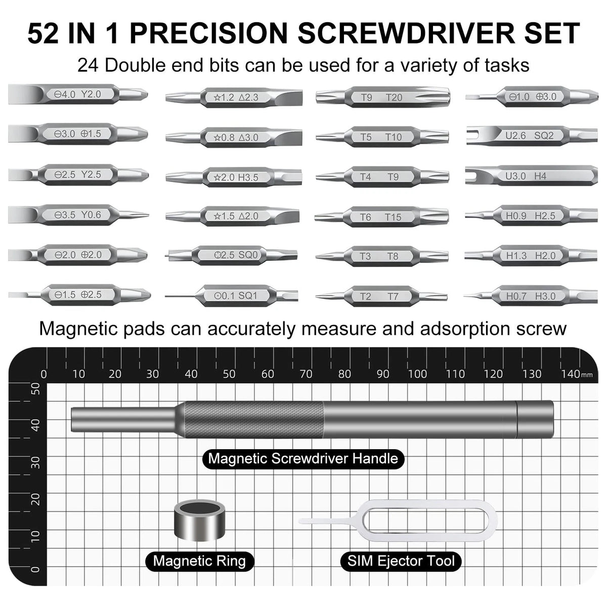 52-in-1 Precision Screwdriver Set for Automotive Repair