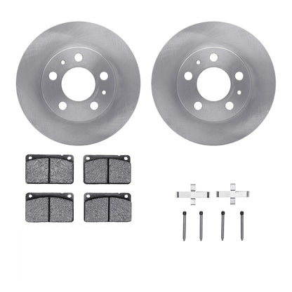 2X Brake Disc and Pad Kit for Volvo 242 244 245 (1975) WFWH1-27006