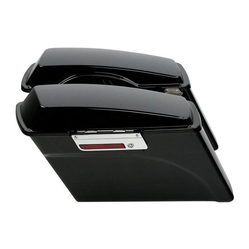 Saddle Bags & Chrome Conversion Brackets for Harley Softail