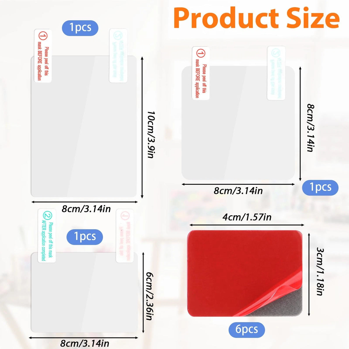 3 Pcs Electrostatic Sticker Mounting for Dash Cam