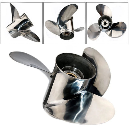 Stainless Steel Propeller 13 1/2x14 for Yamaha Outboard (50-115HP) + Hardware Kits