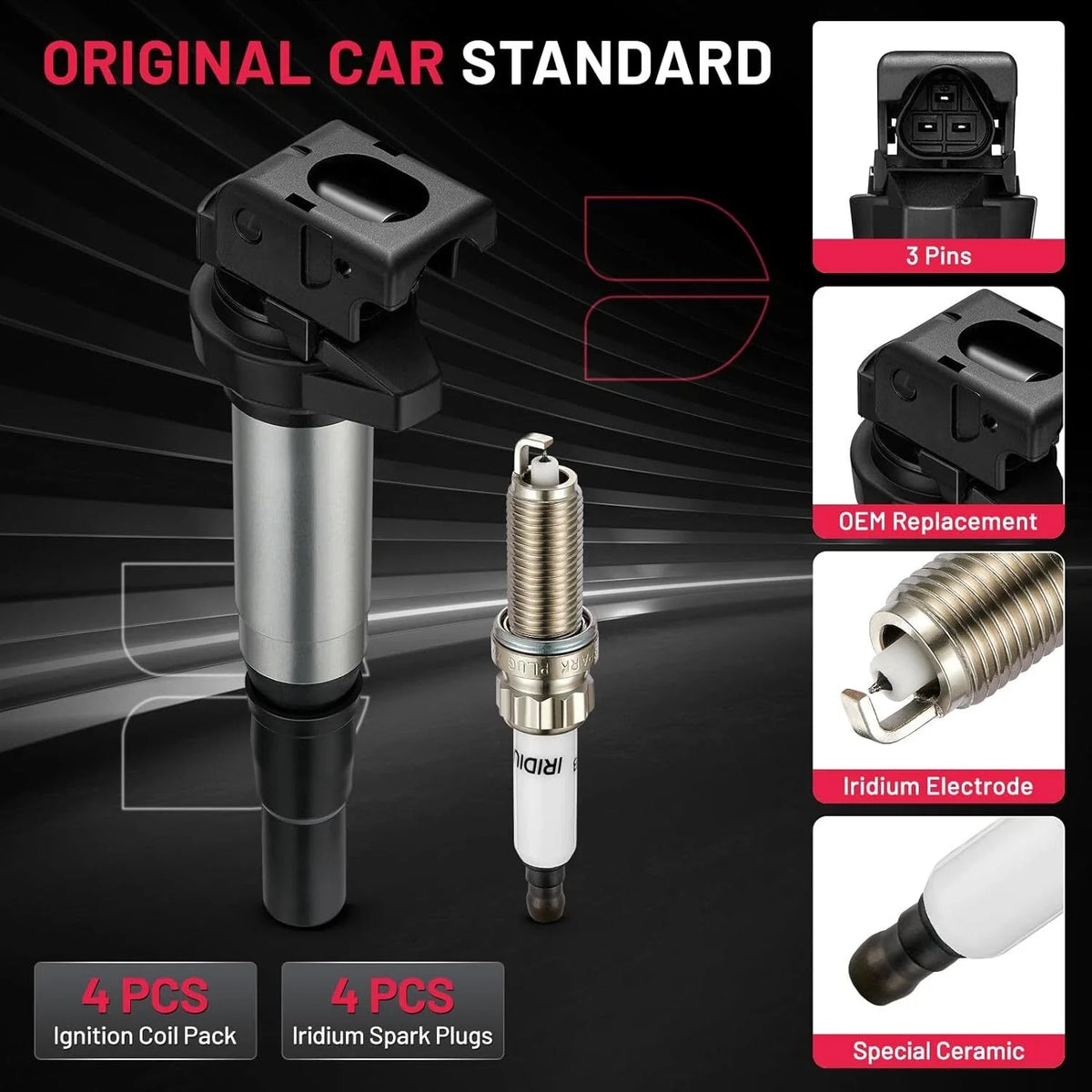 Ignition Coil & Spark Plug for Mini Cooper S Countryman (2007–2016)