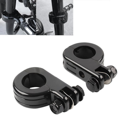 Foot Peg Mount Clamp Bracket for Harley 1 1/4" Highway Engine Crash Bar