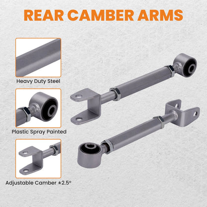 2Pcs Rear Adjustable Camber Control Arms for Dodge Avenger (2008–2010) EO374H