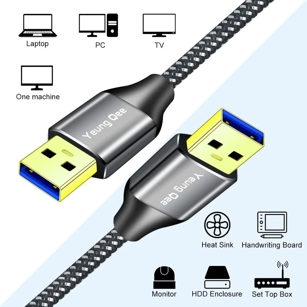 USB 3.0 A to A Male Cable 10 ft for Universal Use (USB 3.0)