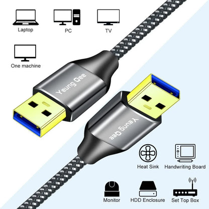USB 3.0 A to A Male Cable 10 ft for Universal Use (USB 3.0)