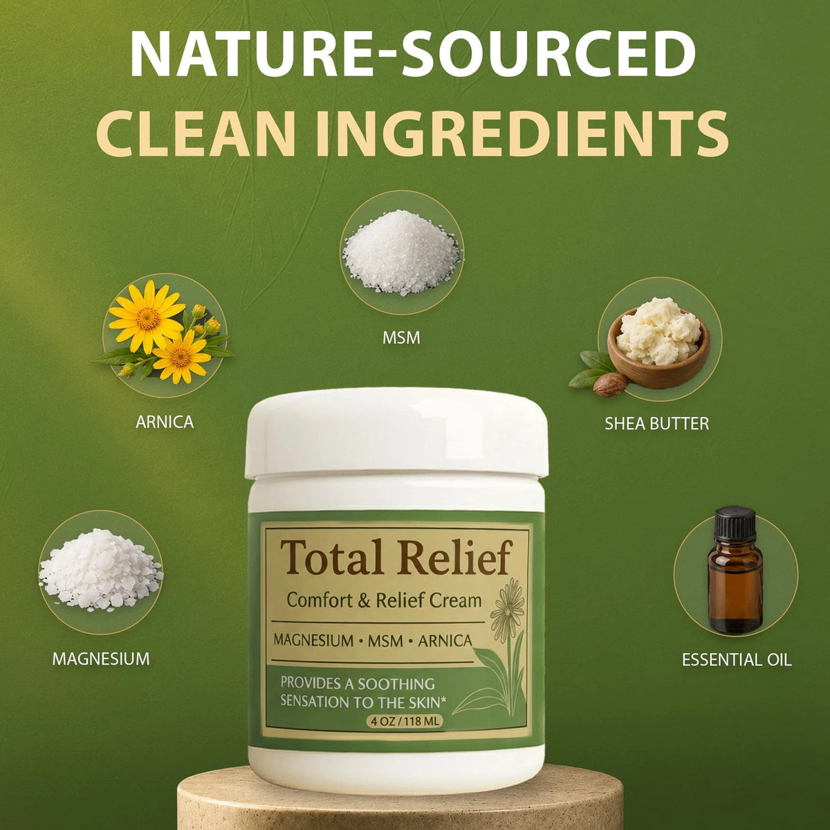 Magnesium Cream for HiRelief Total Relief (4 Fl Oz)