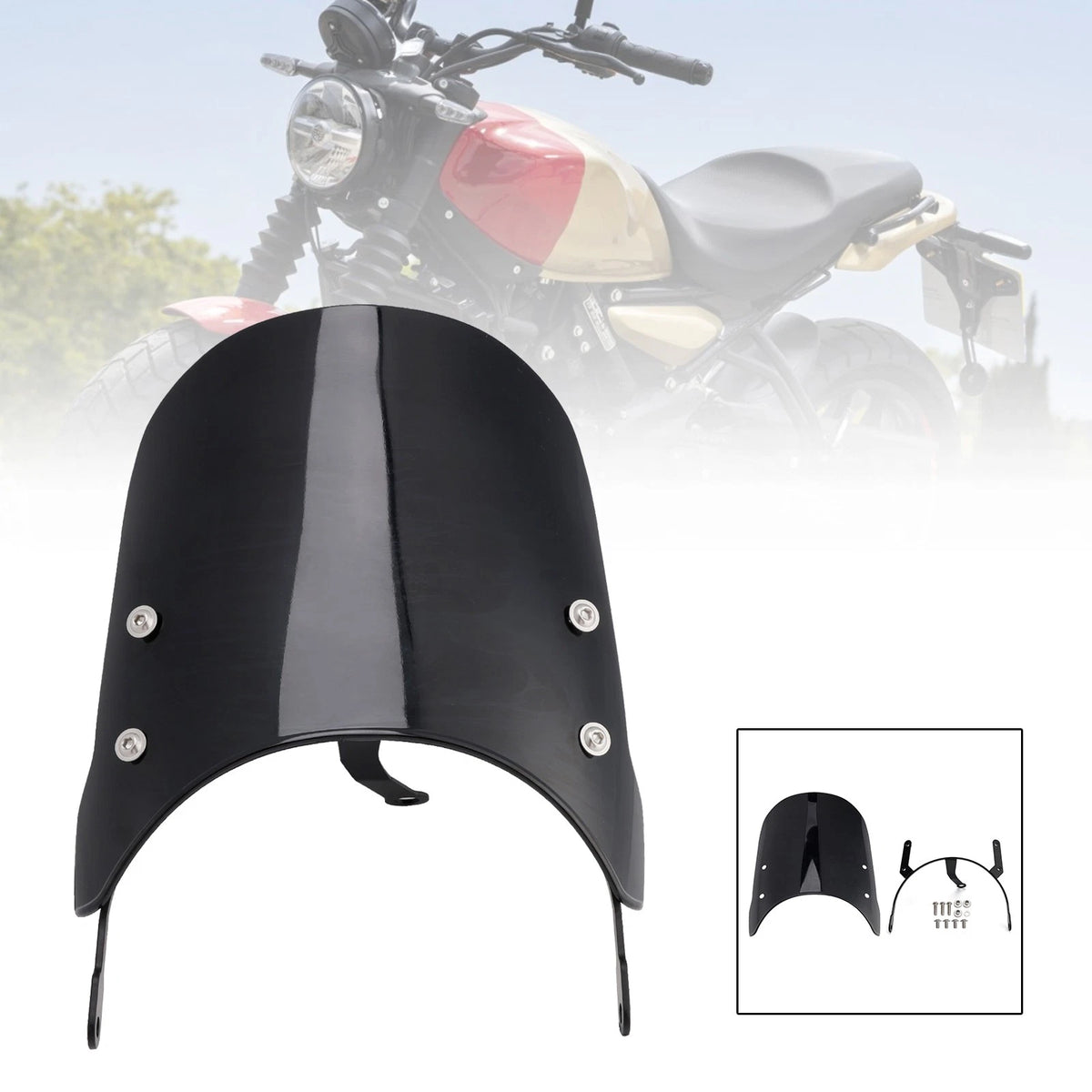 Windshield WindScreen for Guerrilla 450 (2024–2025) WIN-201-BLK Black
