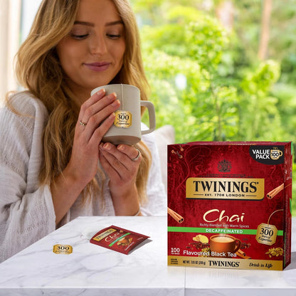 Decaffeinated Chai Tea Bags, 100 Count (Pack of 1)