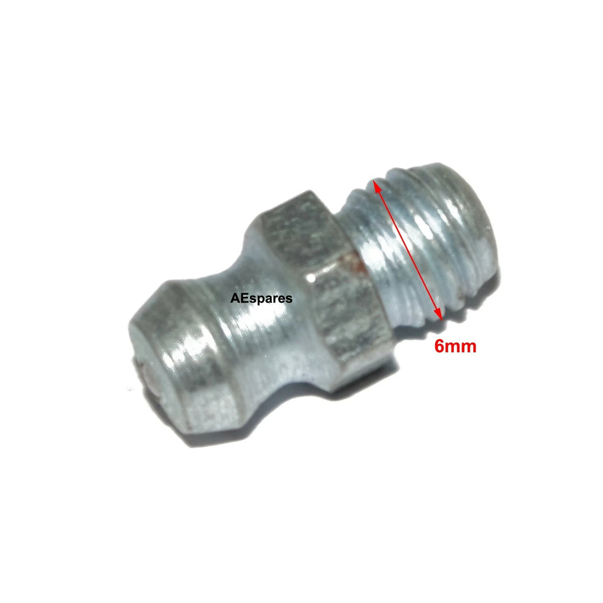 Set of 10 Straight Grease Conical Lubricating Nipples 6mm