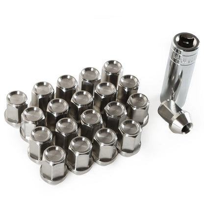 Set of 20 Stainless Steel Lug Nuts M12x1.5 for Wheel (Hex 19mm Length)