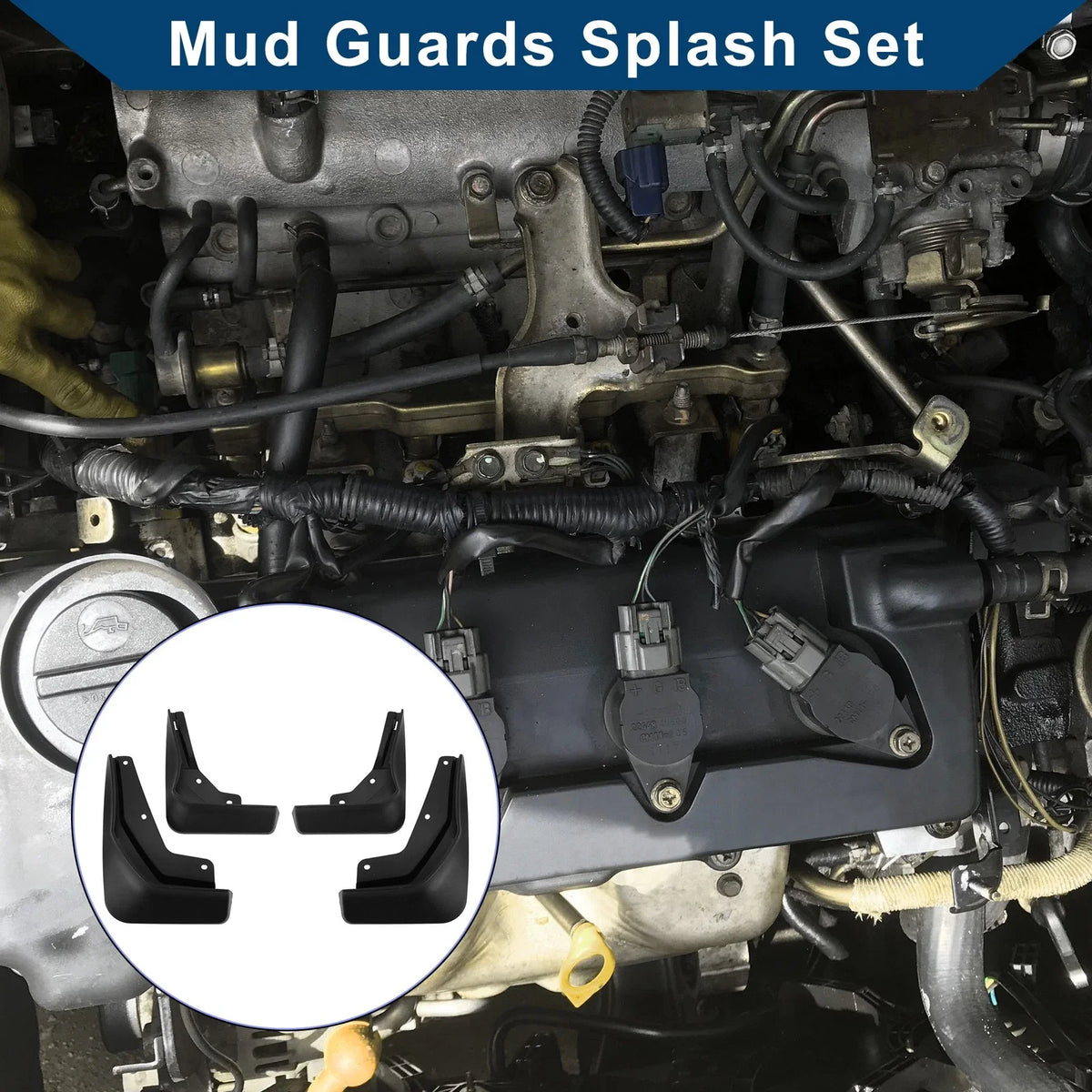 Set of 4 Mud Flaps Splash Guards for Mercedes-Benz CLA (2020–2023)