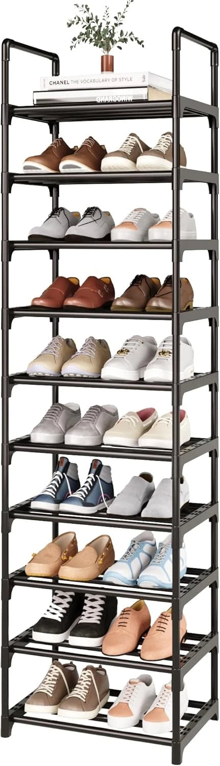 10-Tier Shoe Rack Organizer for Storage (20-25 Pairs)