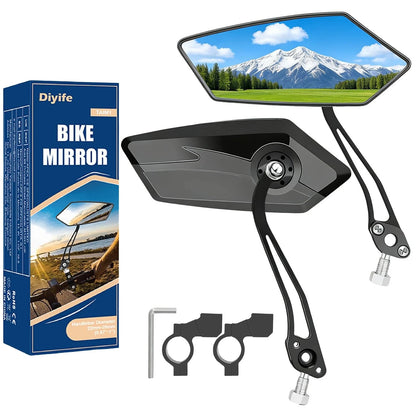 1 Pair HD Wide Angle Bike Mirrors for Motorcycles